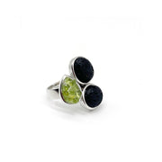 Anillo lava y olivina